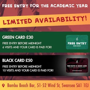 BAMBU ANNUAL ENTRY CARDS (Limited availability)
